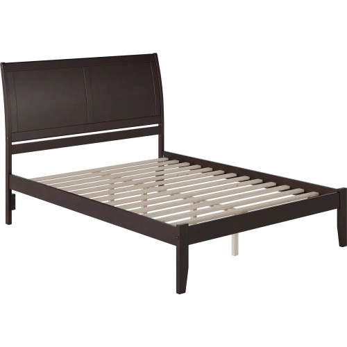 Portland Queen Bed with Open Foot Rail in Espresso