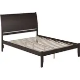 Portland Queen Bed with Open Foot Rail in Espresso