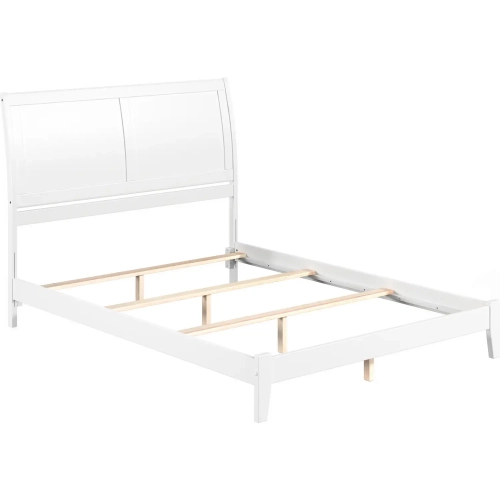 Portland Traditional Queen Bed in White Finish Wood