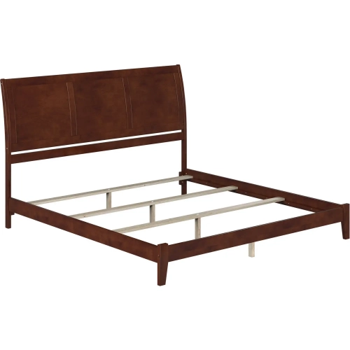 Portland King Bed with Open Footboard & Turbo Charger in Walnut