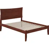 Metro Full Bed with Open Foot Rail in Antique Walnut