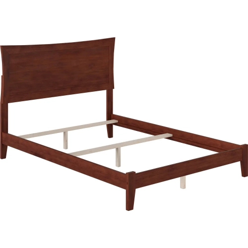 Metro Full Bed with Open Footboard & Turbo Charger in Walnut