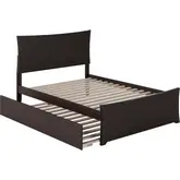 Metro Full Bed with Matching Footboard & Urban Trundle Bed in Espresso