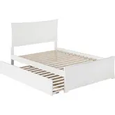 Metro Full Bed with Matching Footboard & Urban Trundle Bed in White