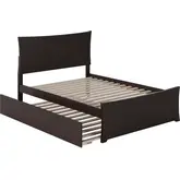 Metro Full Platform Bed with Matching Foot Board & Full Urban Trundle in Espresso