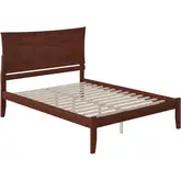 Metro Queen Bed with Open Foot Rail in Antique Walnut