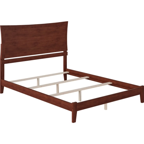 Metro Queen Bed with Open Footboard & Turbo Charger in Walnut