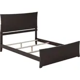 Metro Queen Bed with Matching Footboard in Espresso
