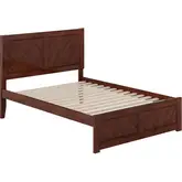 Canyon Full Platform Bed with Footboard in Walnut Wood