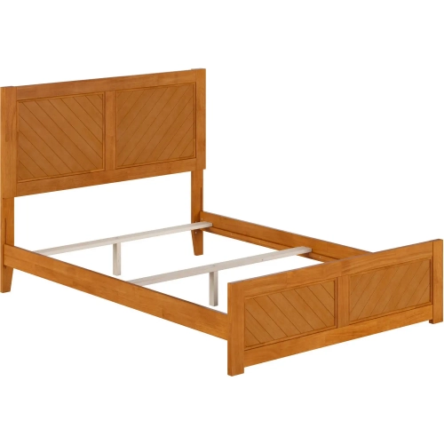 Canyon Full Foundation Bed Frame with Footboard in Light Toffee Wood