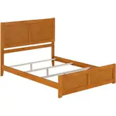 Canyon Queen Foundation Bed Frame with Footboard in Light Toffee Wood