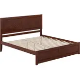Canyon King Platform Bed with Footboard in Walnut Wood