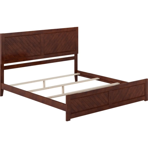 Canyon King Foundation Bed Frame with Footboard in Walnut Wood