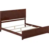 Canyon King Foundation Bed Frame with Footboard in Walnut Wood
