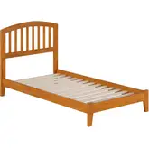 Richmond Twin Low Profile Platform Bed in Toffee Wood