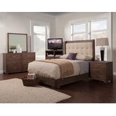 Savannah Tufted Upholstered Queen Bed in Wire Brush Pecan