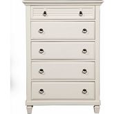 Winchester 5 Drawer Chest in White Finish Pine