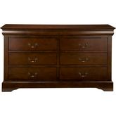 West Haven 6 Drawer Dresser in Cappuccino Finish