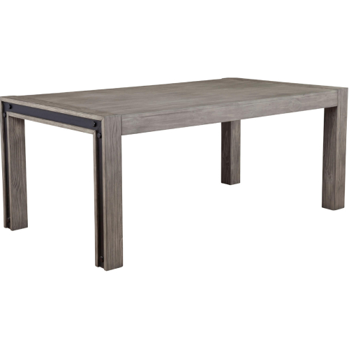 Fallon 72" Dining Table in Gray Pine & Black Faux Metal