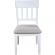 Donham Dining Chair in Grey Fabric & White Wood (Set of 2)