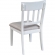 Donham Dining Chair in Grey Fabric & White Wood (Set of 2)