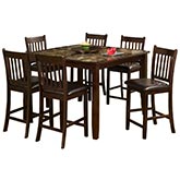 Capitola Large Pub Table w/ Removable Lazy Susan in Espresso