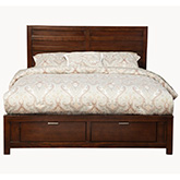 Carmel Full Size Storage Bed in Cappuccino Finish
