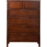 Carmel 6 Drawer Chest in Cappuccino Finish