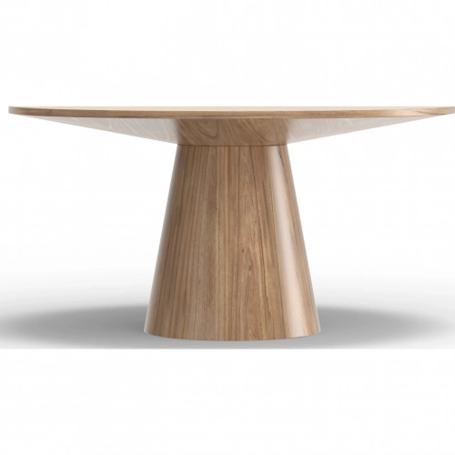 Cove 59" Round Dining Table in Natural Finish Wood