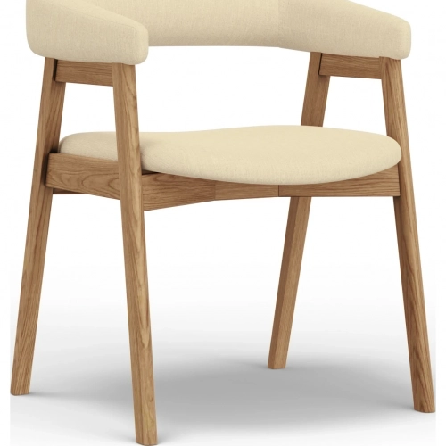 Cove Curved Back Dining Chair in Natural Wood (Set of 2)
