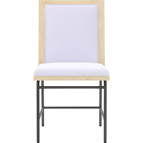 Sloane Dining Chair in Driftwood, Light Gray Fabric & Metal (Set of 2)