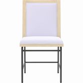 Sloane Dining Chair in Driftwood, Light Gray Fabric & Metal (Set of 2)