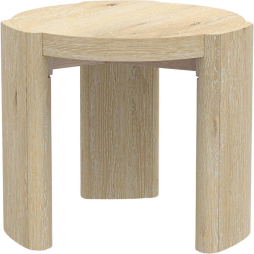 Sloane 20" Round End Table in Driftwood Finish Wood