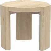 Sloane 20" Round End Table in Driftwood Finish Wood