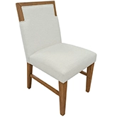 Donte Dining Chairs in Oak Finish & Cream Fabric (Set of 2)