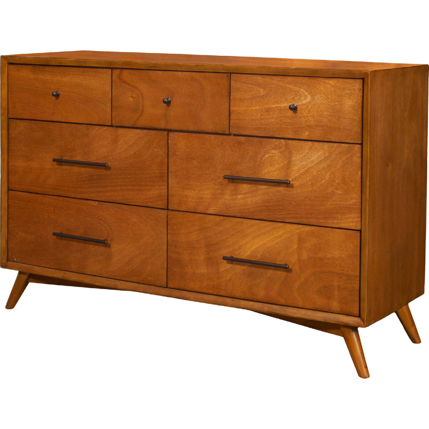 Alpine 966-03-A23 Flynn Mid Century Modern 7 Drawer Dresser in