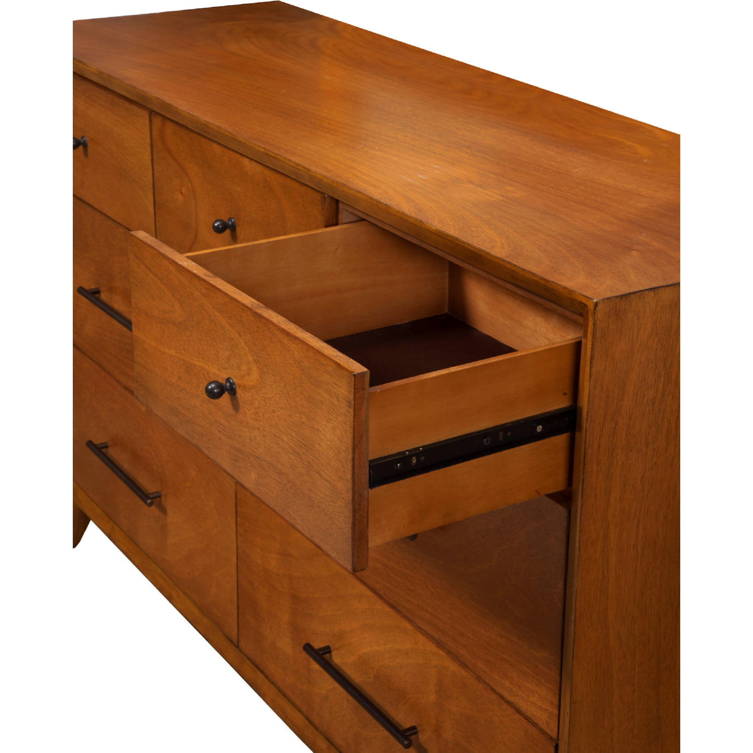 flynn mid century modern 7-drawer dresser acorn Flynn Mid Century Modern 7-Drawer Dresser, Acorn 966-03