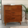 Flynn Mid Century Modern 3 Drawer Small Chest in Acorn Finish