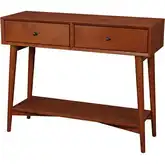 Flynn Console Table in Chestnut Brown Finish