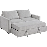 Dena Sleeper Sofa in Light Grey Fabric