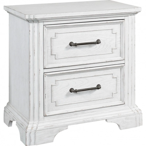 Clara Nightstand in White Mist Finish Wood
