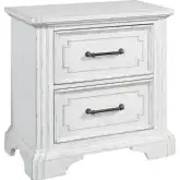 Clara Nightstand in White Mist Finish Wood