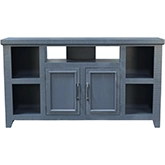 Bowen 60" TV Stand Console in Distressed Slate Blue