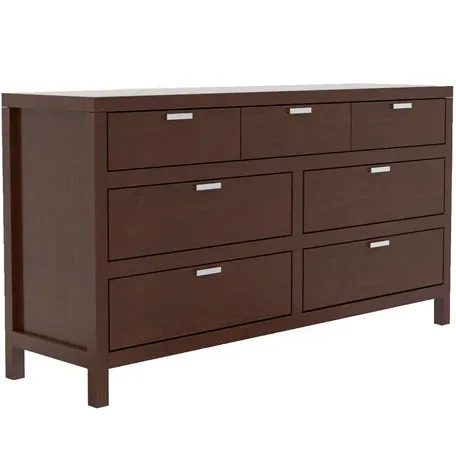 Carmel 7 Drawer Dresser in Cappuccino Finish