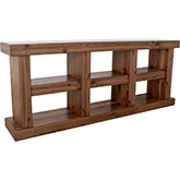 Sequoia 80" Stand Console Table Walnut Brown Finish