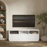 Blanca TV Console in White Finish Wood