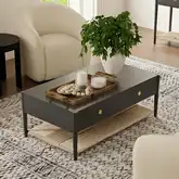 Cleo Coffee Table in Charcoal Gray Finish