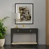 Cleo Console Table in Charcoal Gray Finish