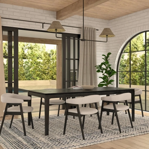 Cove 72 to 90" Extension Dining Table in Vintage Black
