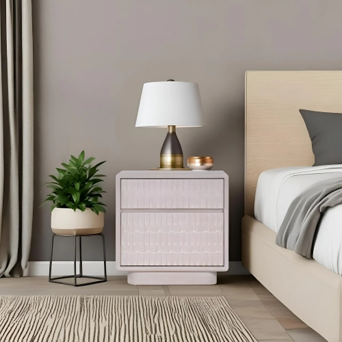 Danica Nightstand in White Wash Wood
